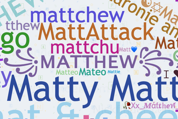 Nick names For The Name Matthew
